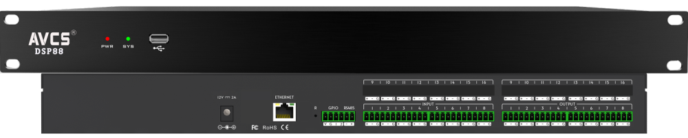 AVCS® DSP88 8进8出数字音频处理器
